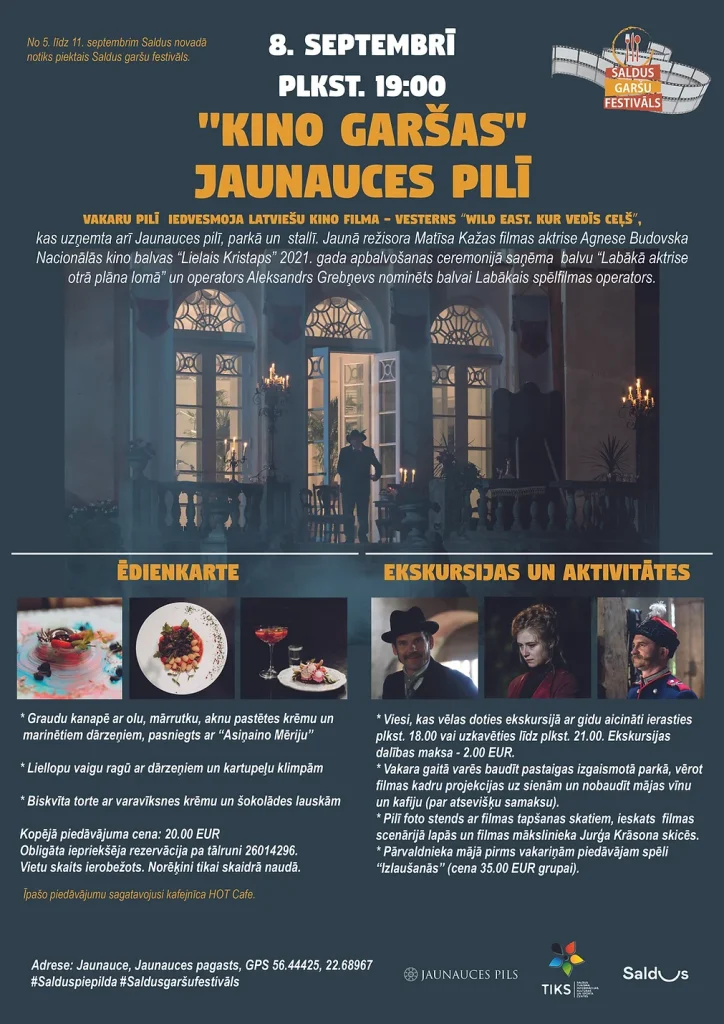 Afiša "Kino Jaunauces pilī"